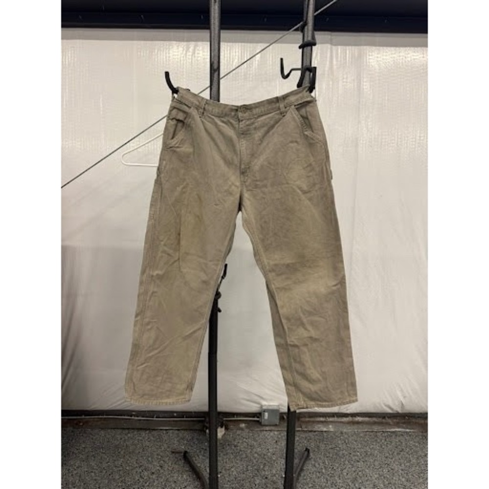 Carhartt B11 DES Washed Duck Carpenter Pants - 38x32 - Tan Desert - Distressed